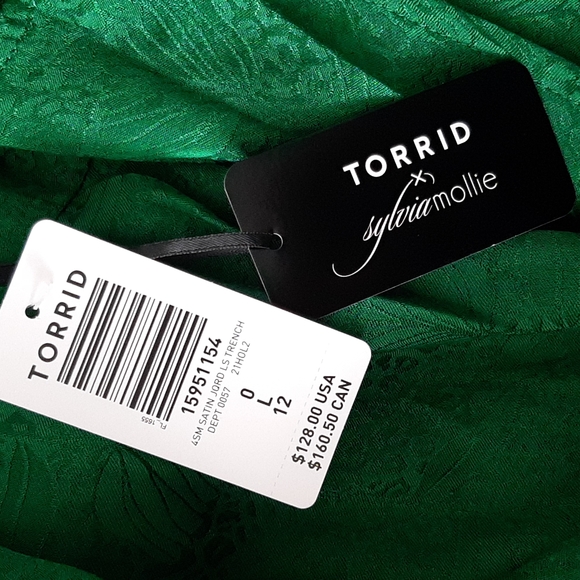 Torrid Satin Jacquard Trench - Picture 9 of 9